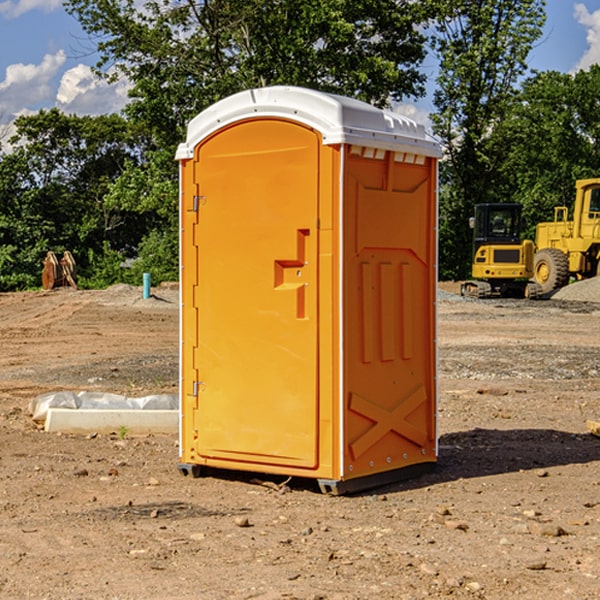 how often are the portable restrooms cleaned and serviced during a rental period in Billings County ND